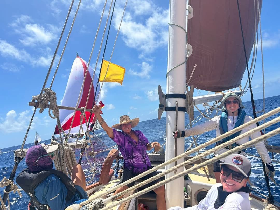Cherub's all-female crew racing under full sail